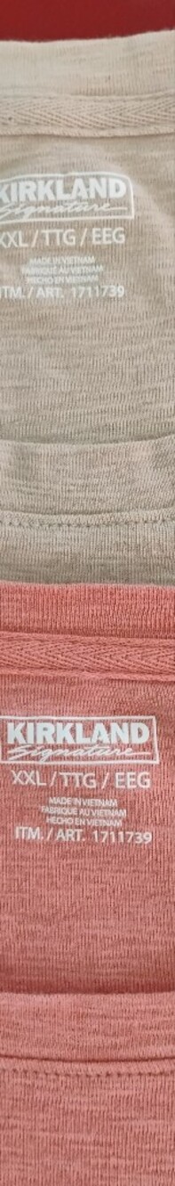 Kirkland Signature Bundle Of 2 - 3/4 Sleeve Tees in Pink and Beige - Picture 2 of 7
